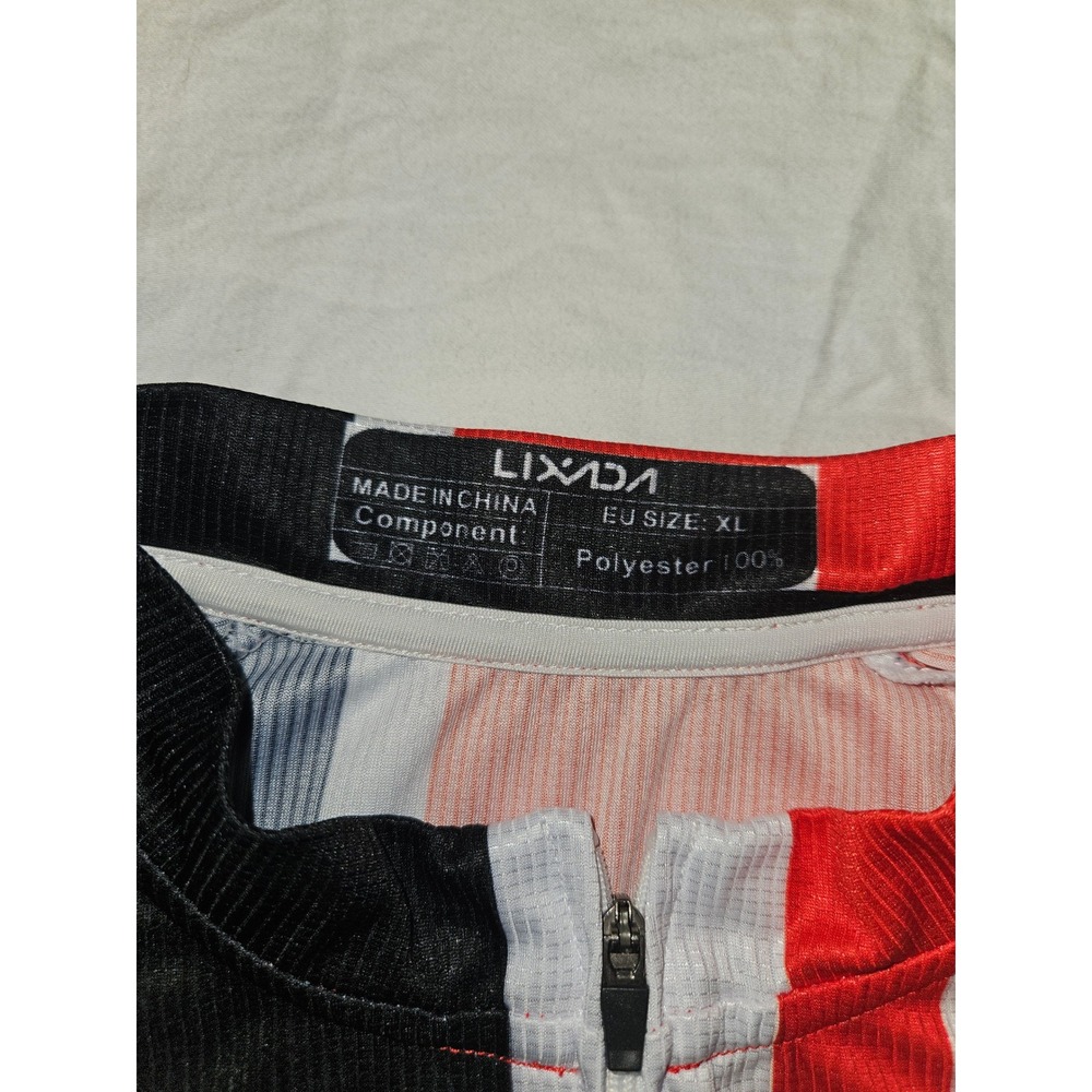 LIXADA Mens Cycling‎ Jersey Pro Function Breathable Red Black White US L EU XL - Picture 3 of 3
